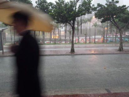 Rain in Hong Kong